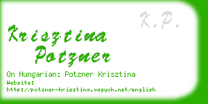 krisztina potzner business card